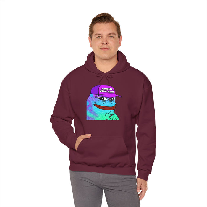 Pepe On Sol | Make Sol Great Again Unisex Hoodie