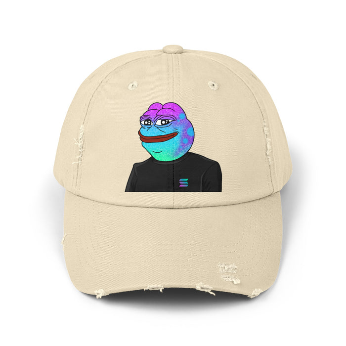 Pepe On Sol Unisex Distressed Cap