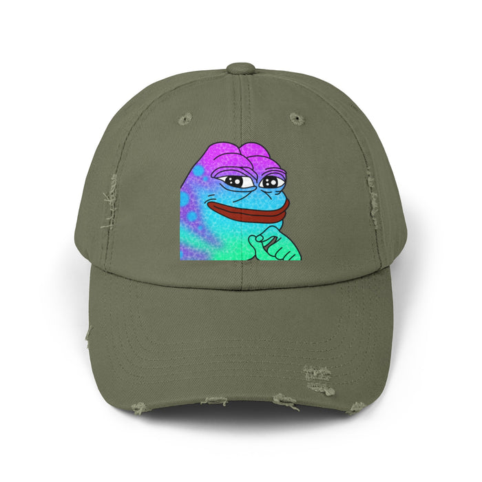 Pepe On Sol Unisex Distressed Cap