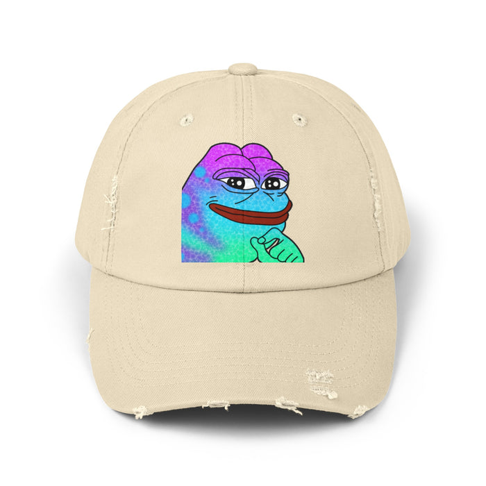 Pepe On Sol Unisex Distressed Cap